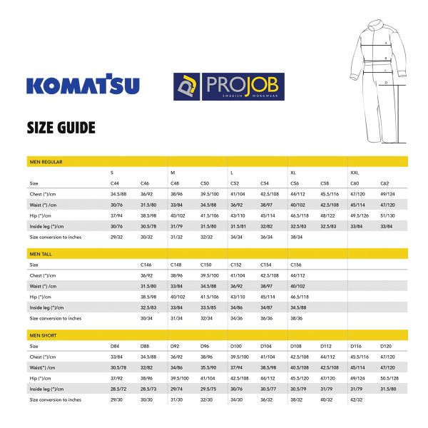 Projob overall - navy/grey - Komatsu Merchandise shop